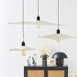 Abat-jour blanc beige d60cm - Louise