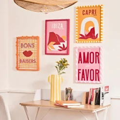 Affiche "Capri Italie" jaune 30x40cm