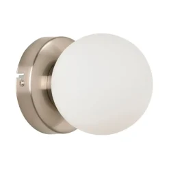 Applique en metal et verre h12cm alu brosse - seventy