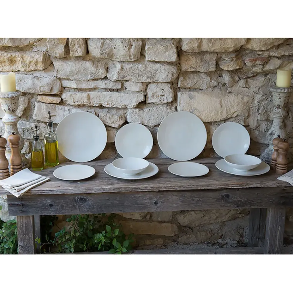 Assiette à dessert en grès crème d20.5cm - Vesuvio