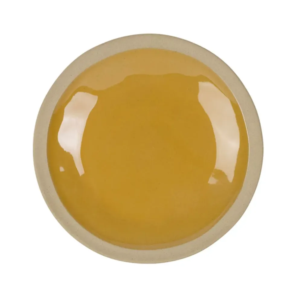 Assiette à dessert en grès curry d21.5cm - Jade