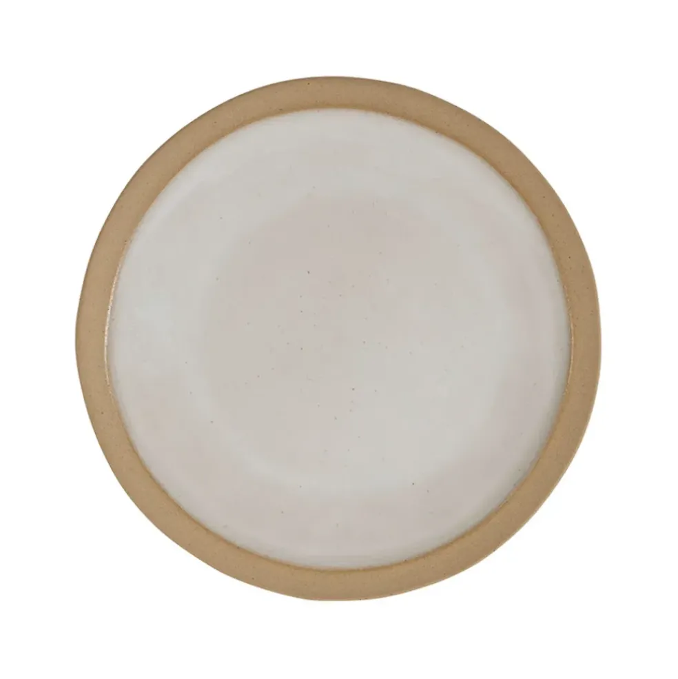 Assiette à dessert en grès blanc d21.5cm - Jade