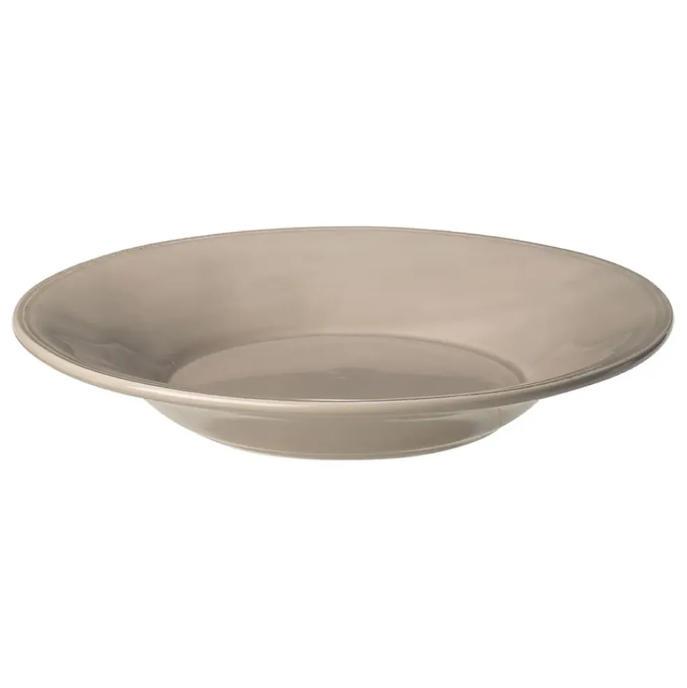 Assiette à pâtes en faïence mastic d27cm - constance