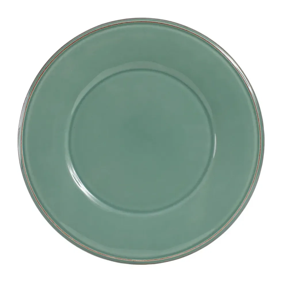 Assiette a dessert en faïence sauge d23.5cm - constance