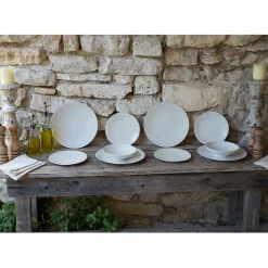Assiette calotte en grès crème d19cm - vesuvio