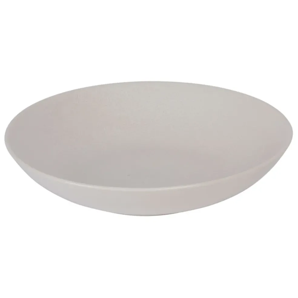 Assiette calotte en grès blanc d25cm - Vesuvio