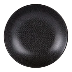 Assiette calotte en grès noir d25cm - Vesuvio