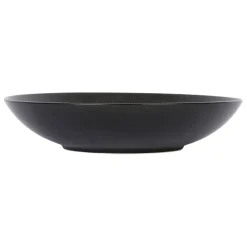 Assiette calotte en grès noir d25cm - Vesuvio