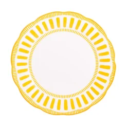 Assiette calotte en porcelaine jaune d22cm - Napoli