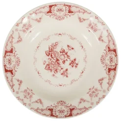 Assiette creuse en faience bordeaux d22cm - clothilde