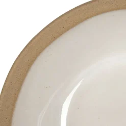 Assiette creuse en grès blanc d18cm - Jade