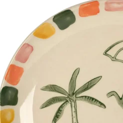 Assiette de dessert en grès multicolore d20.5cm - Dolce Vita
