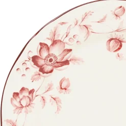 Assiette plate en faïence rouge d26cm - Margaux