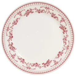 Assiette plate en faïence bordeaux d26cm - faustine
