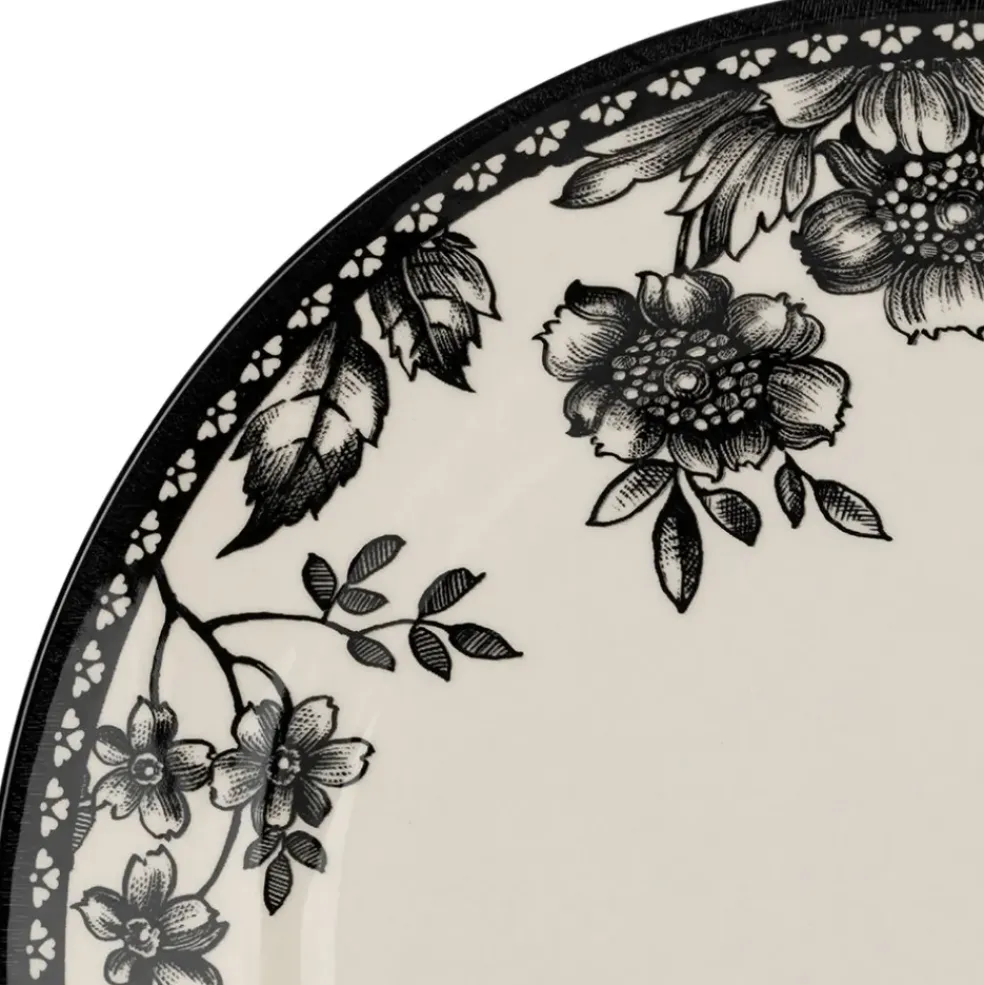 Assiette plate en faïence noir d26cm - Lison