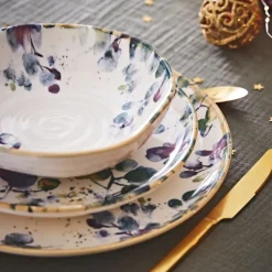 Assiette plate en faïence blanc d27.5cm - Garden