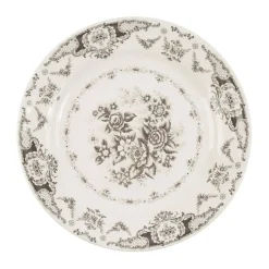 Assiette plate en faïence gris d26cm - clothilde