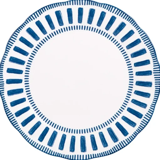 Assiette plate en porcelaine bleu d27cm - Napoli