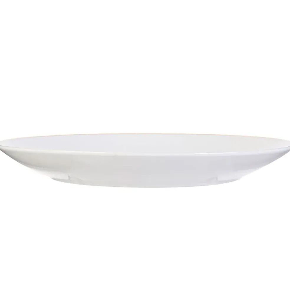 Assiette plate en porcelaine lisere doré d26cm