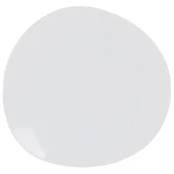 Assiette plate en porcelaine blanc d28cm - Galet
