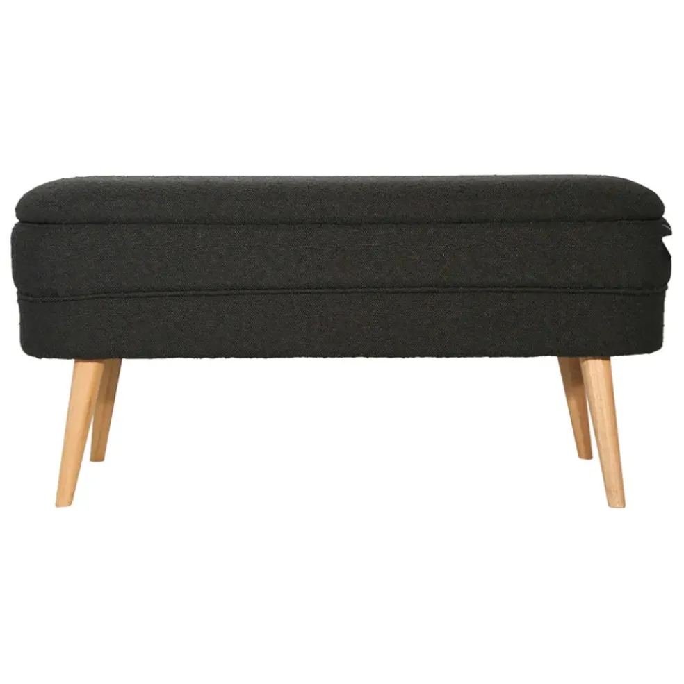 Banc coffre bouclette anthracite - Eleonor