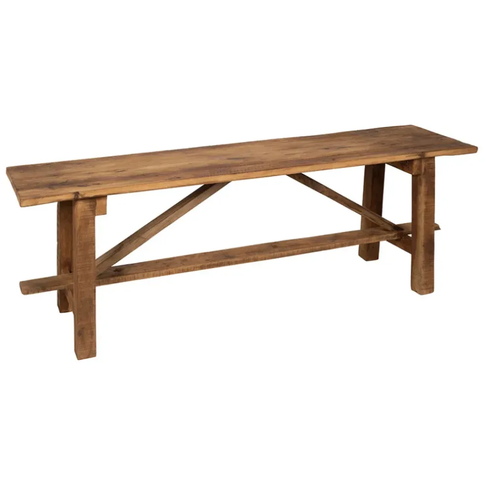 Banc en bois recyclé naturel - Campagne