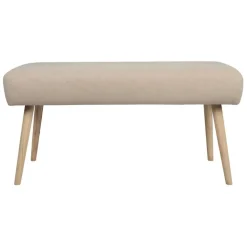 Banc en lin coton et pin écru - Element