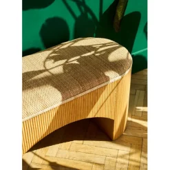 Banc en rotin et bambou naturel - Tamba