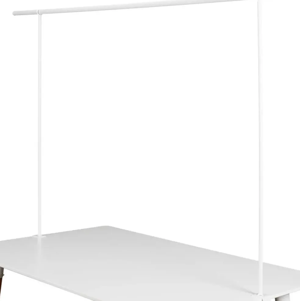 Barre decorative de table ajustable blanc
