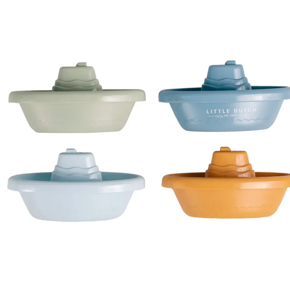 Bateaux de bain à empiler bleu