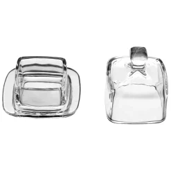 Beurrier carré beurrier Transparent en Verre