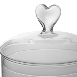 Bocal en verre coeur papille