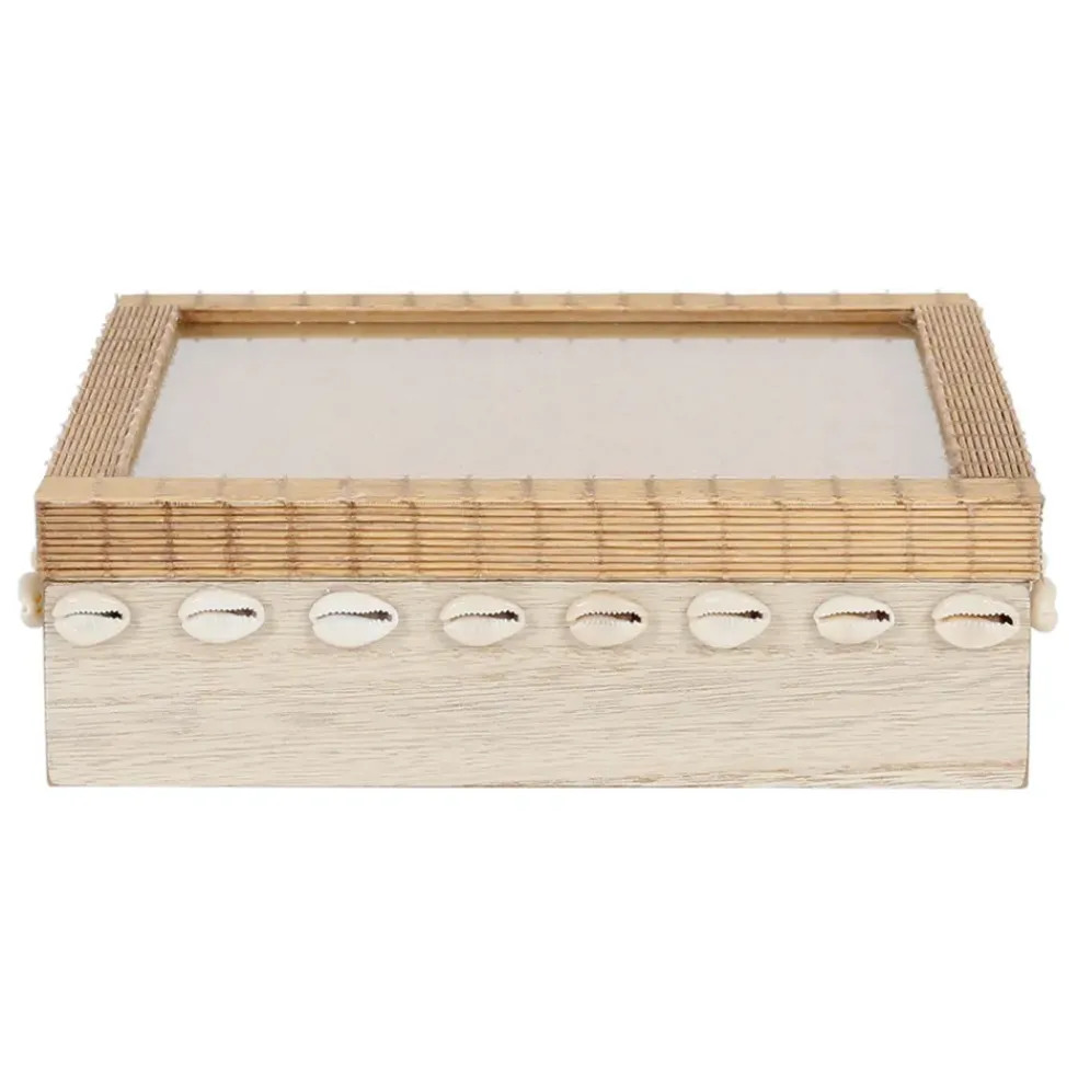 Boite à thé 9 compartiments sable et coquillages - sand