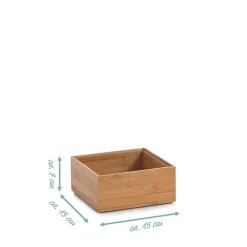 Boite de rangement en bambou 15x15xh7cm
