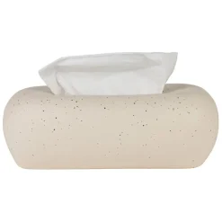 Boîte à mouchoir en grès blanc moucheté - Klosen