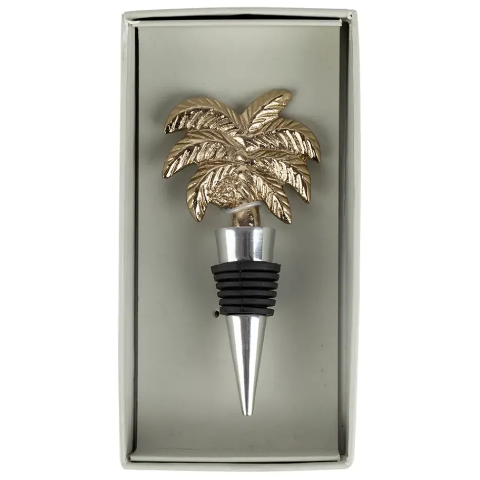 Bouchon bouteille palmier doré - Tropic Étoile