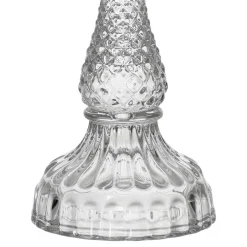 Bougeoir en verre transparent h17cm - Ceresse