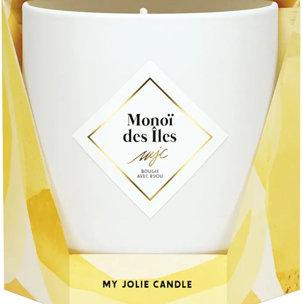 Bougie Bijou Bracelet Or bille noire Monoï des îles 45h