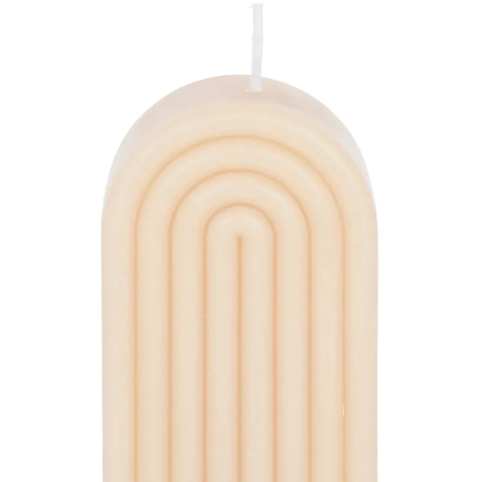 Bougie en paraffine beige - Funny