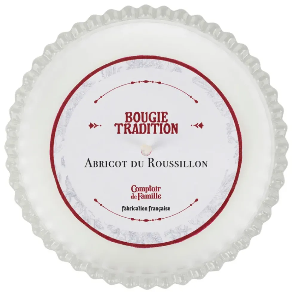 Bougie en verre senteur abricot 180g