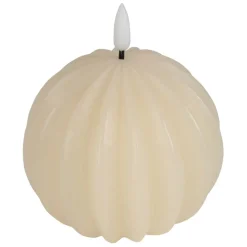 Bougie led boule ivoire h12cm