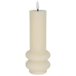 Bougie led pilier ivoire h21cm