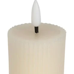 Bougie led pilier ivoire h21cm
