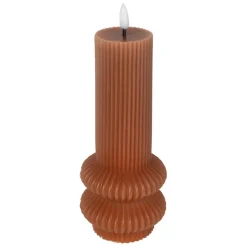 Bougie led pilier terracotta h21cm