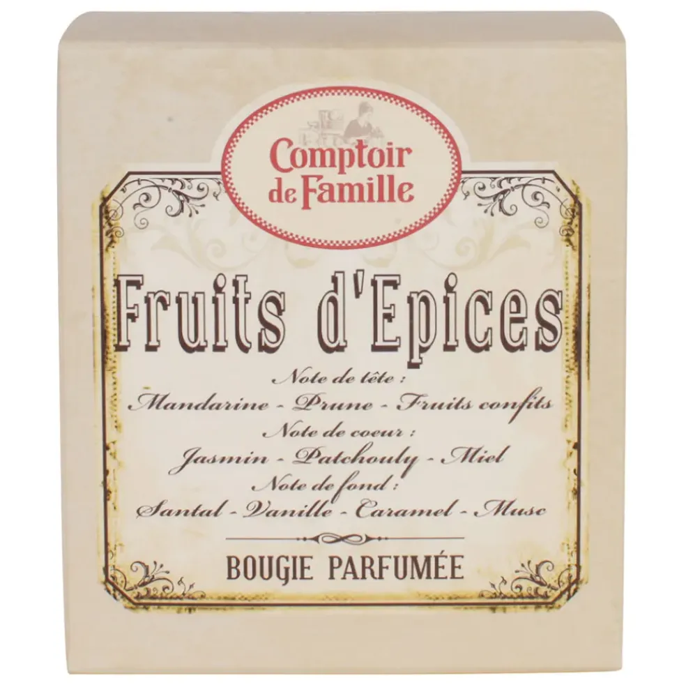 Bougie senteur fruits d'épices