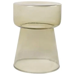 Bout de canapé vert d'eau en verre - ilena