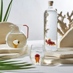 Bouteille crabe en verre borosilicate 1.5l - Océan