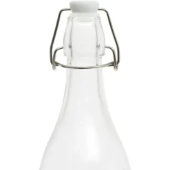 Bouteille en verre coeur multicolore 90cl -famille