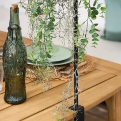 Bouteille Poisson en verre recyclé sablé sauge 1.1l
