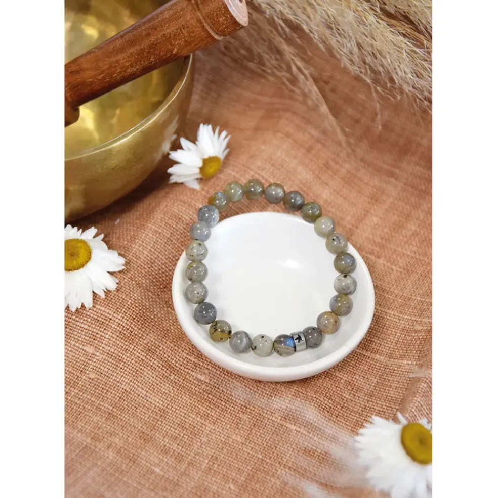 Bracelet labradorite perles rondes 8mm